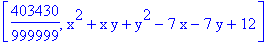 [403430/999999, x^2+x*y+y^2-7*x-7*y+12]